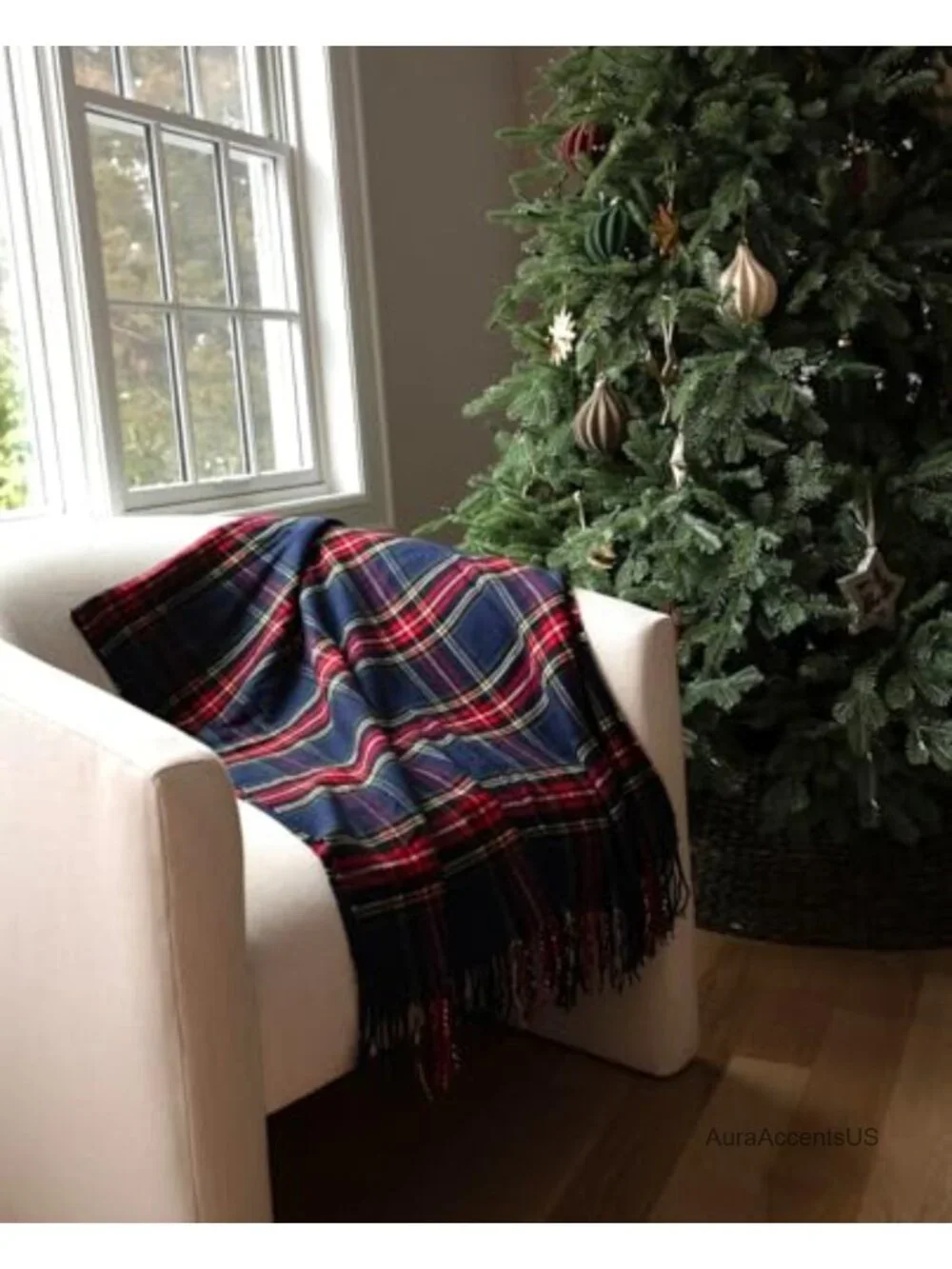 Oversized Scottish Tartan Plaid Shawl Wrap – Soft Cashmere Feel, Winter Scarf,